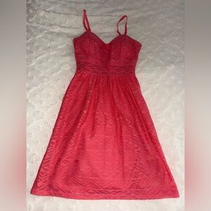 Bailey Blue Coral Lace Midi Dress